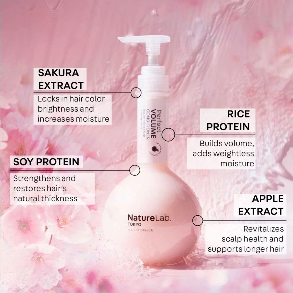 NatureLab.TOKYO Perfect Volume Conditioner Hair Color Protectant  11.5 Oz Japan